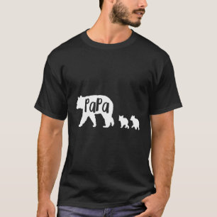 Camiseta Papai Bear Hoodie Padre Com 2 Cubs Encapuzados
