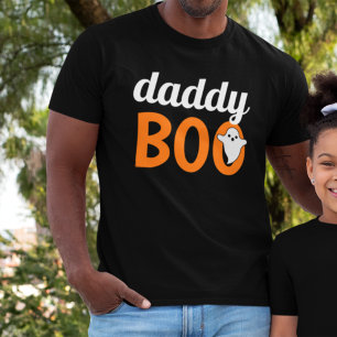 Camiseta Papai Boo Laranja Fantasma Família Correspondente