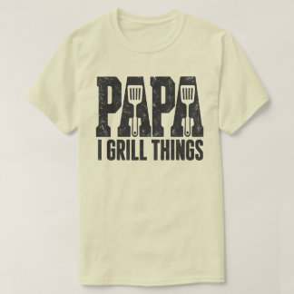 Camiseta Papai Churrasco Papai Dia dos Pais Chefe Grelhando