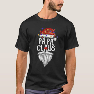 Camiseta Papai Claus Santa Hat Família Natal Pijama Papai