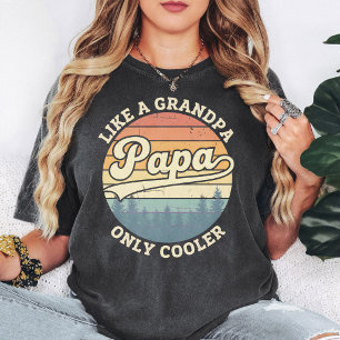 Camiseta Papai Como um Avô Só que Mais Legal Design Retro P