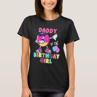 Camiseta Papai da Menina do Aniversário Donut Dab Aniversá
