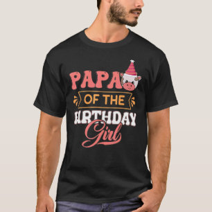 Camiseta Papai Da Menina Do Aniversário Fazenda Quintal Ani