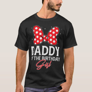 Camiseta Papai Da Menina Do Aniversário Laço Rosa Fofo Famí