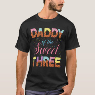 Camiseta Papai da Menina Doce de 3 Anos de Idade Sorvete