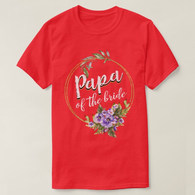 Camiseta Papai Da Noiva Casamento Chá de Noiva Papai Combin (Frente do Design)