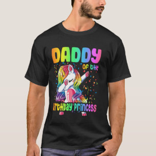 Camiseta Papai da Princesa de Aniversário Unicórnio Dabbing