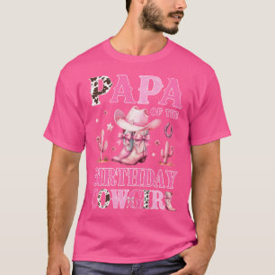 Camiseta Papai da Vaqueira de Aniversário Festa de Rodeio B