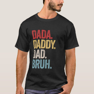 Camiseta Papai Dada Pai Bruh Vintage Dia dos Pais Pai Avô