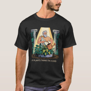 Camiseta Papai das Plantas Jardineiro Deus do Jardim Pai da