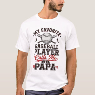 Camiseta Papai de Beisebol Desenho Vetorial de Gravação Vin