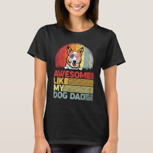 Camiseta Papai de Cachorro Incrível Corgi Distressed Mascul