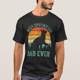 Camiseta Papai de Gato Sphynx Vintage Masculino O Melhor