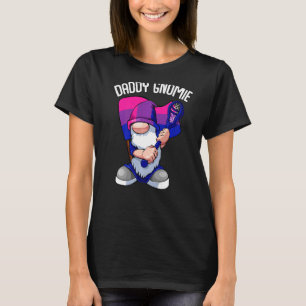 Camiseta Papai de Laxe Bissexual Gnomo Lgbt Q Sutil Bi