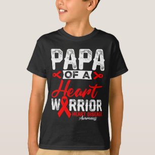 Camiseta Papai de um Guerreiro do Coração Doença Cardíaca F