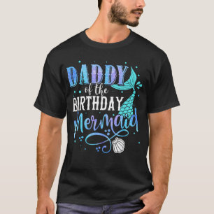 Camiseta Papai do aniversário da sereia da família combinan
