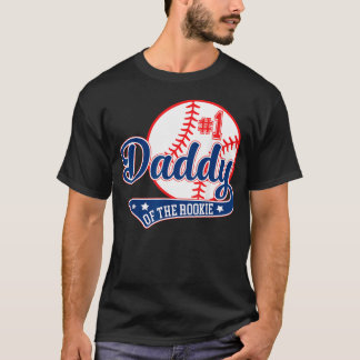 Camiseta Papai do Calouro Tema de Beisebol de 1º Aniversári