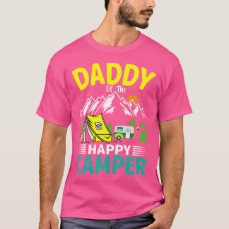 Camiseta Papai Do Camping Papai 1º Aniversário Família Acam