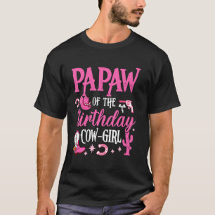 Camiseta Papai do Cowgirl de Aniversário Rodeio Festa B-day
