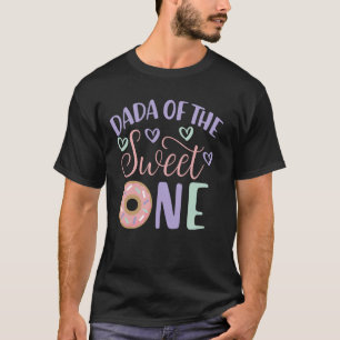 Camiseta Papai Do Doce Um Aniversário de 1 Ano Tema Donut F