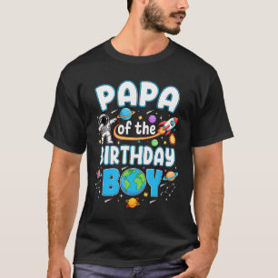 Camiseta Papai Do Menino Astronauta Da Família Espaço Cam