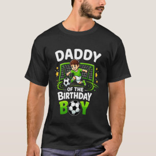 Camiseta Papai do Menino de Aniversário Bola de Futebol Fut
