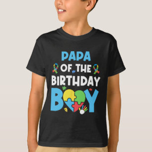 Camiseta Papai do Menino de Aniversário Puzzle de Conscient