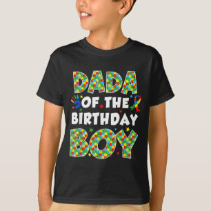 Camiseta Papai do menino do aniversário peça de quebra-cabe
