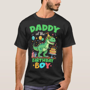Camiseta Papai do Menino do T Rex Dinossauro Família de Ani