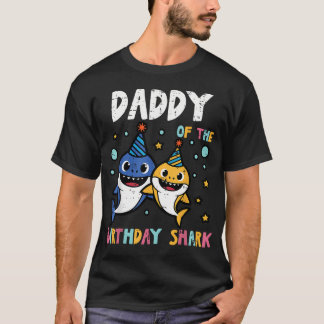 Camiseta Papai do Tubarão de Aniversário Festa de Aniversár