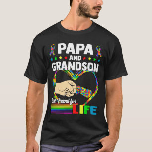 Camiseta Papai E Avô Melhor Amigo Para A Vida Autismo Gran