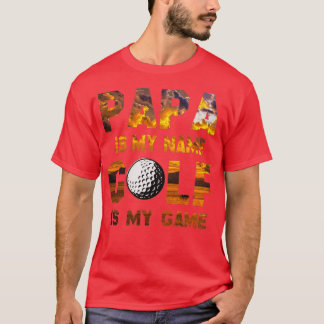 Camiseta Papai é meu nome golfe é meu presente de jogo para