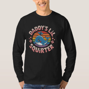 Camiseta Papai engraçado da pequena seringa fofa Mulher emb
