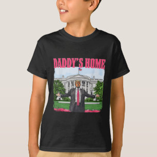 Camiseta Papai engraçado em casa Trump Rosa 2024 Casa Branc