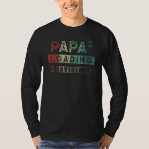 Camiseta Papai Esperançoso Homem Gêmeos 2º Filho Pai Para O