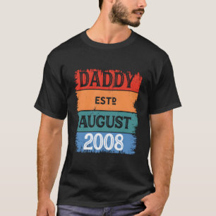 Camiseta Papai Est Agosto 2008 Orgulhoso Papai Avô Melhor P