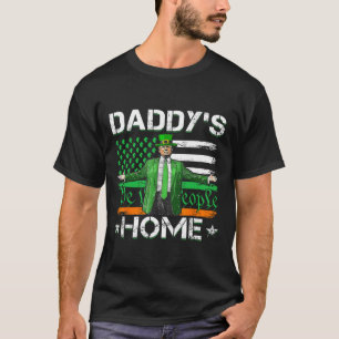Camiseta Papai está em casa Trump 2025 Dia de São Patrício