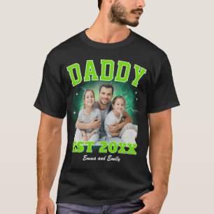 Camiseta Papai Foto Personalizada de Bootleg Rap Dia dos Pa