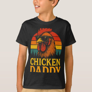 Camiseta Papai Frango - Fazendeiro de Aves Engraçado Retro