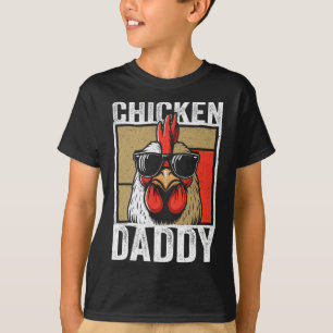 Camiseta Papai Frango Galo Fazendeiro Engraçado Dia dos Pai