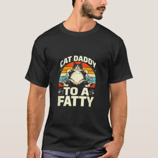 Camiseta Papai Gato De Um Gordinho Engraçado
