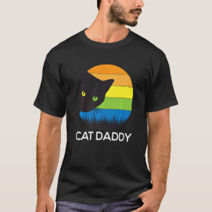 Camiseta Papai Gato Estilo Vintage dos Anos Oitenta Gato Re