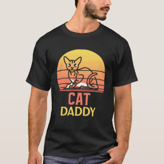 Camiseta Papai Gato Estilo Vintage Oitenta Ca Retro Envelhe