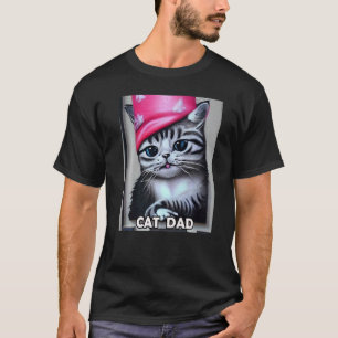 Camiseta Papai Gato Gatito Gatinho Em Estilo Gato