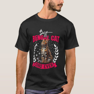 Camiseta Papai Gato MELHOR PAI DE GATO BENGALA DE TODOS Gat