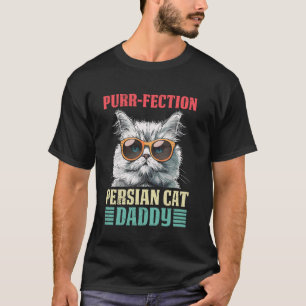 Camiseta Papai Gato PERFEIÇÃO PERSA PAPAI GATO Funny Homens
