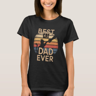 Camiseta Papai Gato Retro Engraçado Antigo Bata Punho Melho