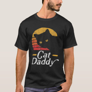 Camiseta Papai Gato Retro Estilo Anos 70 80 Desgastado Vint