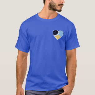 Camiseta Papai Heeler Heeler Família Pelo Padrão Amor Coraç