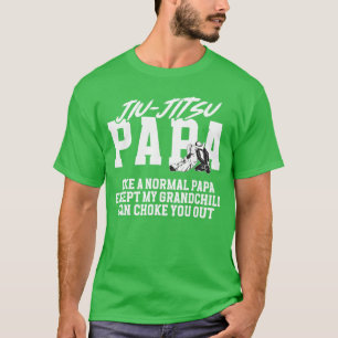 Camiseta Papai Japonês Engraçado de JiuJitsu Lutador de Jiu